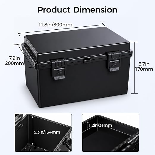 Junction Box IP67 Waterproof Electrical Box Outdoor ABS Plastic Hinged Shell - Image 3