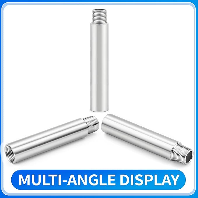 ChillWaves 304 Stainless Steel Pipe Fitting, Nipple Cast Pipe 1-1/4" NPT Male x - Image 3