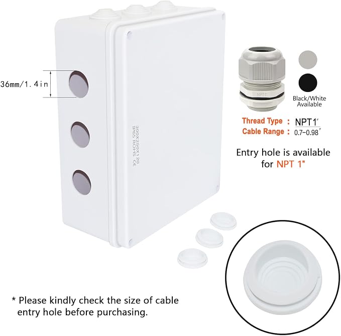 ABS Plastic Dustproof Waterproof IP65 Junction Box Universal Electrical Project - Image 5