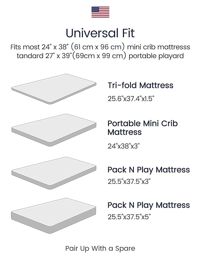 TotAha Botanical Pack and Play Sheets Fitted, Compatible - Image 3