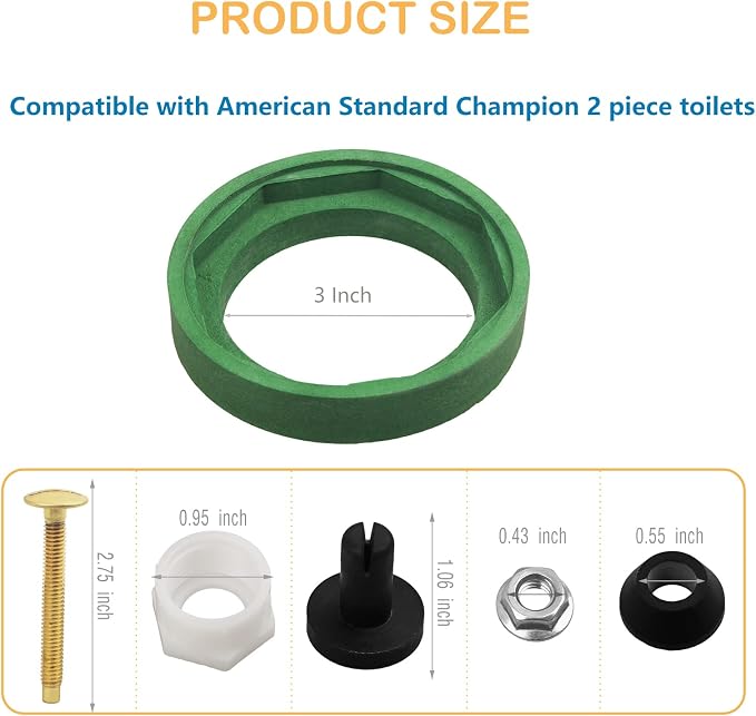 3'' Toilet Tank to Bowl Coupling Kit, Fits - Image 4