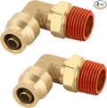 90° Swivel Male Elbow, 3/8" Tube x 3/8" NPT, DOT Approved 2PCS | by BOERAY