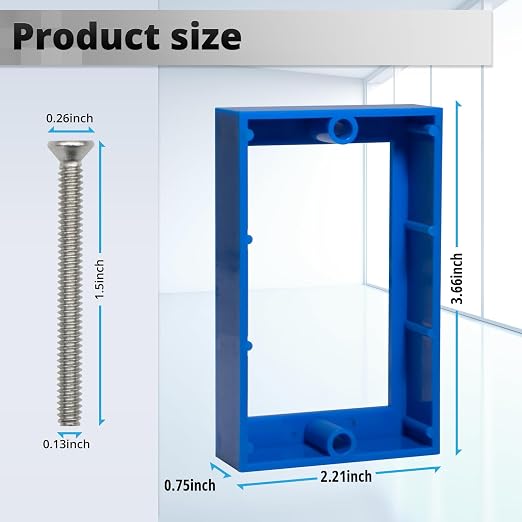 HXH Single Gang Receptacle Outlet Box Extender, 3/4 Inch, 3 Pack | - Image 2