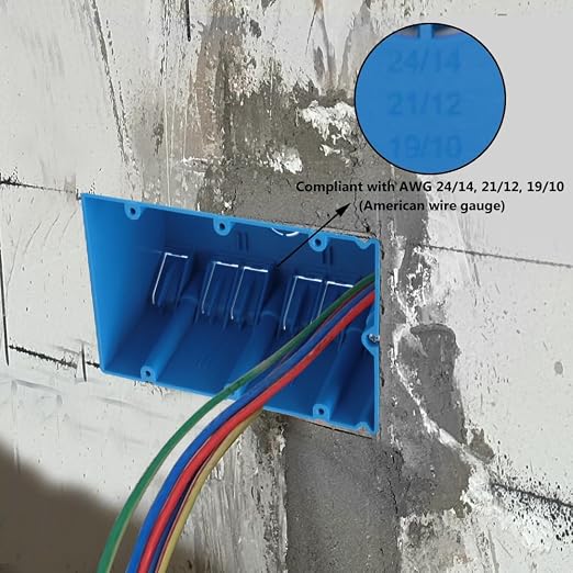 PVC Blue Adjustable Electrical Box Outlet, 49 Cu.in.Adjustable 3 Gang - Image 5