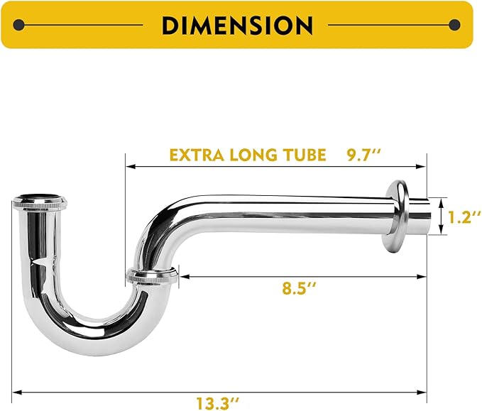 Stainless 2 Pack Steel P-Trap - Image 3