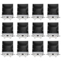2-Gang Extra Deep PVC Adjustable Electrical Black Box, 34 Cubic Inch – Fire by YQMIGU