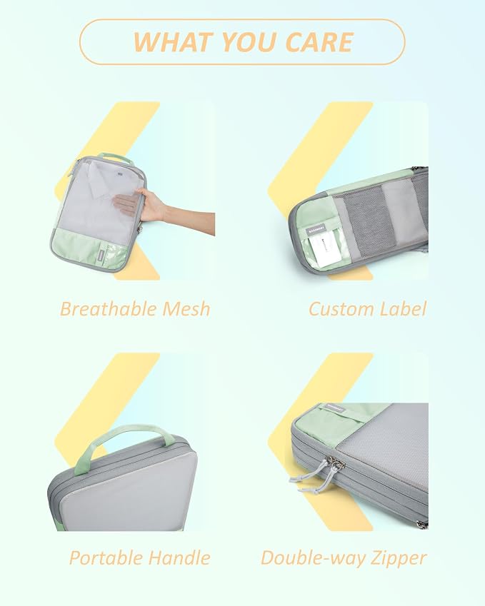 BAGSMART 6 Set /4 Set/2 Set Compression Packing Cubes - Image 5