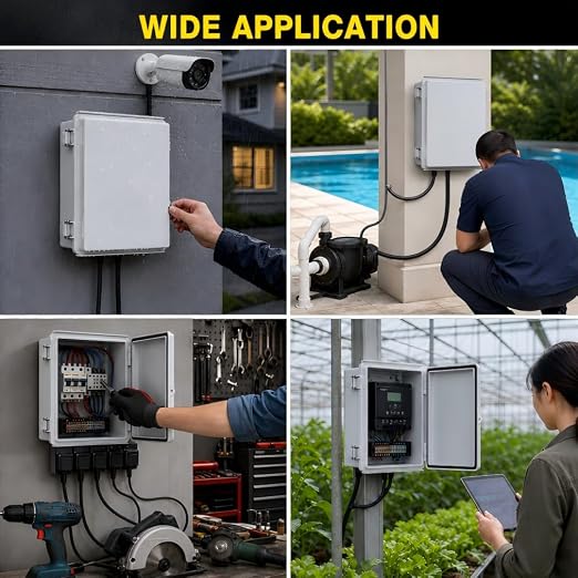 IP67 ABS Outdoor Electrical Junction Box Waterproof 13"×13"×5" | Weatherproof - Image 6