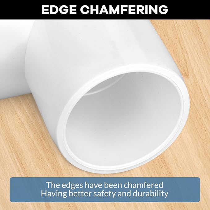 4 Way PVC Fittings 1 Inch, Furniture Grade Pipe Connector Elbow, 4 Way Side - Image 5