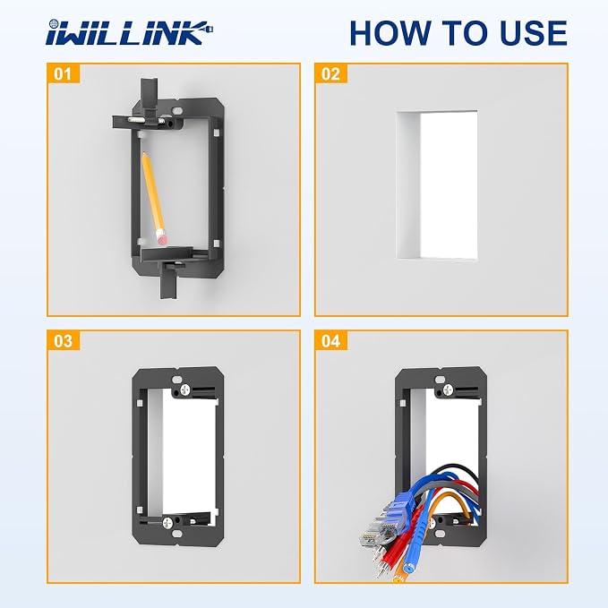 iwillink 1 Gang Low Voltage Mounting Bracket, - Image 5