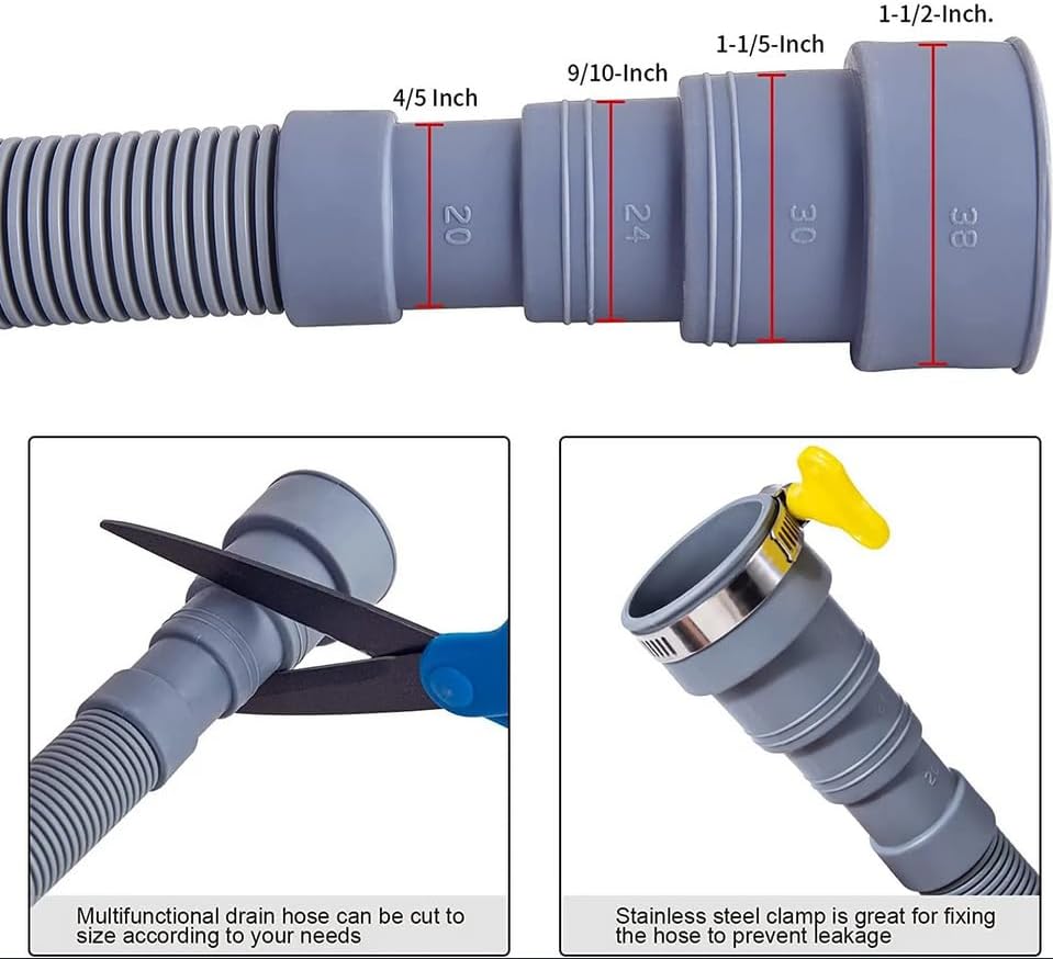 HLMOptimo 13 Feet Universal Washing Machine Drain Hose Flexible Dishwasher - Image 6