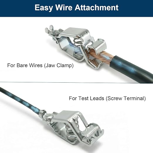 Heavy-Duty 25A Heavy Duty Alligator Clips 10 Pack | BU-24APN Battery Test Clamps - Image 4