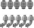10Pcs 1/2 Inch NPT Liquid Tight Connector | Nonmetallic Electrical Conduit by Moicstiy