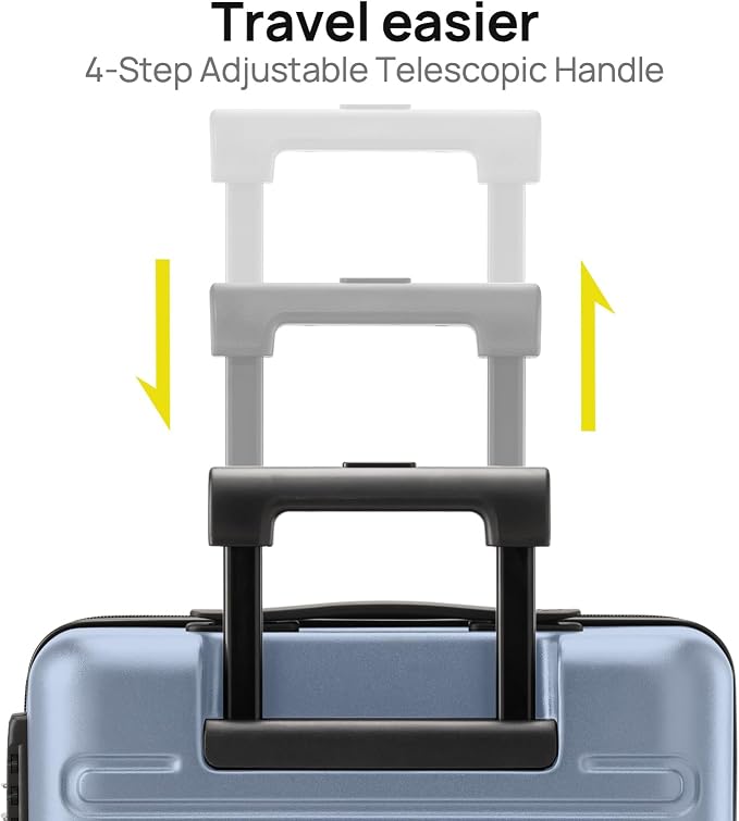 NINETYGO Medium Checked Luggage 24 Inch, Checking In Luggage - Image 3