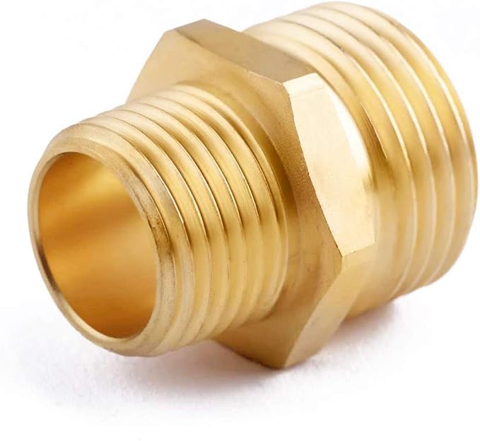 (6 Pack Lead-Free Brass Garden Hose Threaded 3/4" GHT to 1/2" NPT Fitting - Image 5