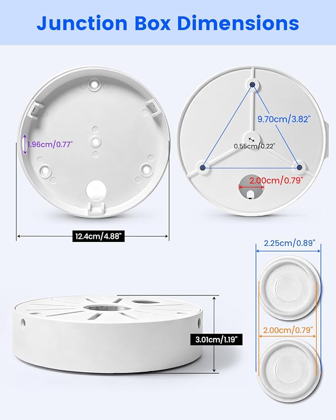 Metal Security Camera Junction Box Wall Mount Base Boxes | Durable Build - Image 7