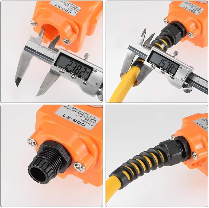 PG9 Cable Glands 4mm-8mm Wire Hole Waterproof Nylon Joint Adjustable Locknut - Image 3