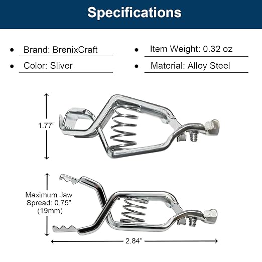 25 Amp Heavy-Duty Alligator Test Clips Electrical 4 Pack | BU-24APN Clip - Image 7