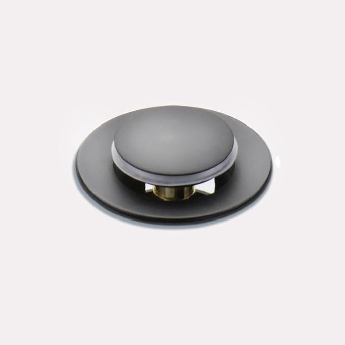 Bathroom Sink Pop Up Drain Without Overflow, Small Cap, Matte Black - Image 7