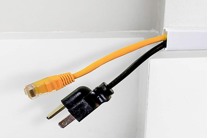 Easylife TV Wire Hider Wall Mounted 16 Feet White Cord Cover Kit - Image 6