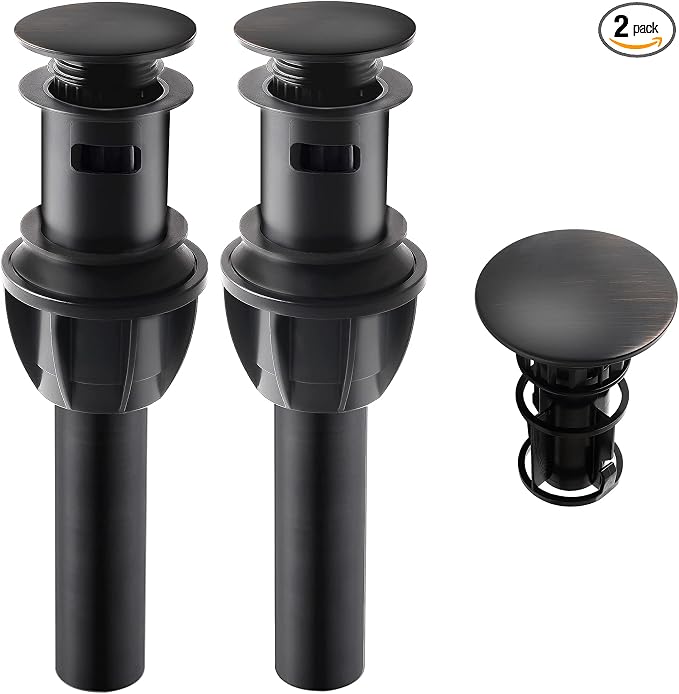 2 Pack Universal Pop Up Sink Drain Stopper by iFealClear