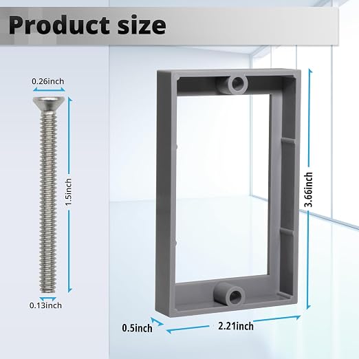 HXH Single Gang Receptacle Outlet Box Extender, 1/2 Inch, 5 Pack | - Image 2