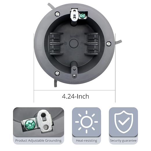 1-Gang Round Electrical Box, 4.25" Dia, ETL Listed - Image 3