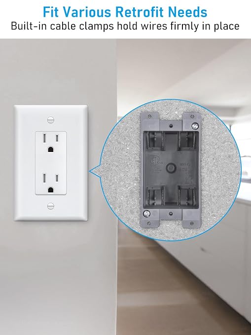 LEONLITE 6-Pack 14 Cubic Inch Single Gang Old Work Electrical Outlet Box | One - Image 2