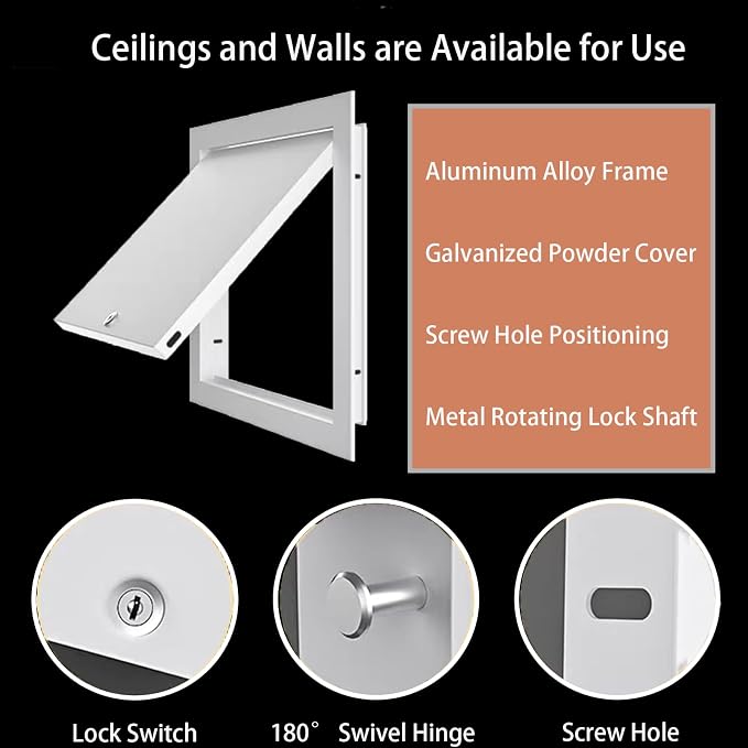 Steel Access Panel Door, Reinforced Metal Construction, Drywall Ceiling and - Image 5
