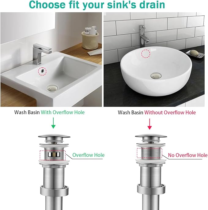 Brass Round Bottle P-Trap with Pop Up Drain Stopper, 1 1/4 Adjustable Basin - Image 4