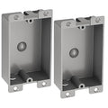 2 Pack Shallow Outlet Box 8 Cubic Single Gang Old Work Junction Box – Grey by Jicoyin