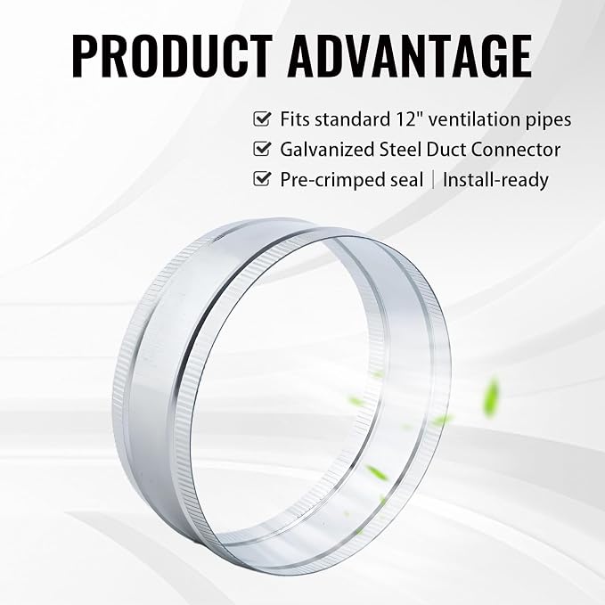 14 Inch Round Galvanized Steel Duct Connector - Image 4