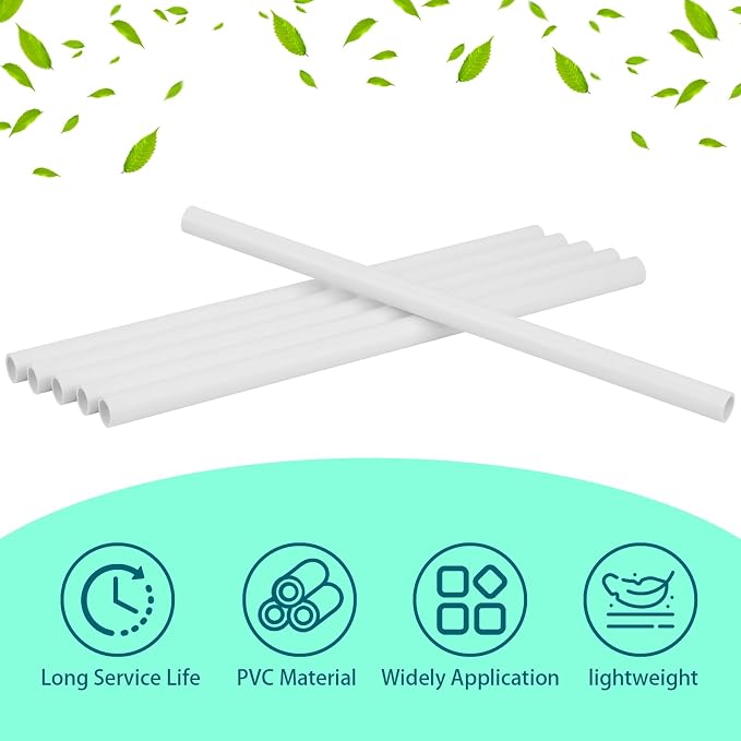 6Pcs 1/2 Inch PVC Pipe 17" Long Sch40 Industrial Pipes - Image 4