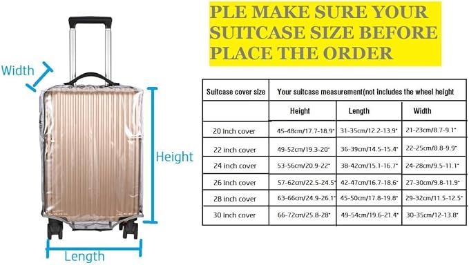 FABWAY Clear PVC Suitcase Cover - Image 3