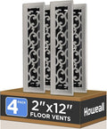 Howeall 2x12 Inches 4 Pack Heavy Duty Walkable Floor Register by Howeall