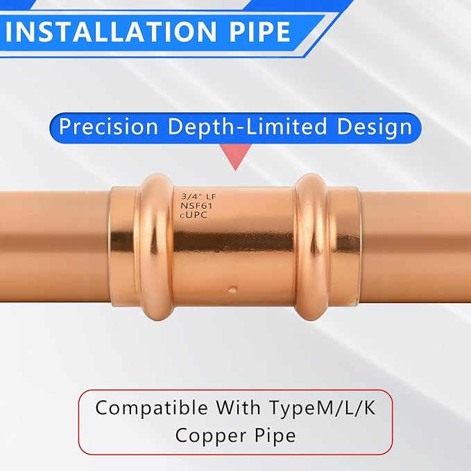 Copper Press Fittings 3/4 Inch Coupling - Image 4