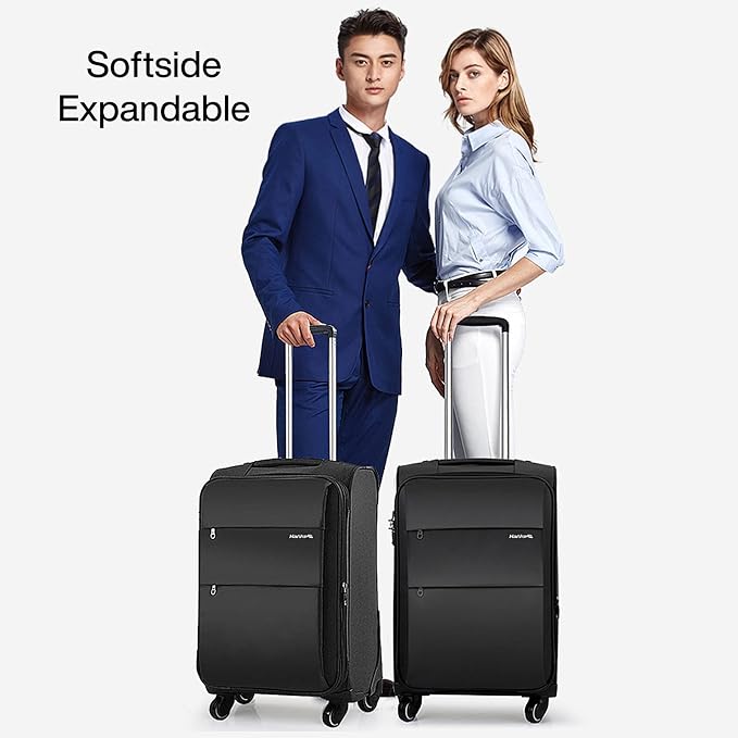 Hanke 20 Inch Expandable Carry On Luggage 22x14x9 Airline Approved Softside - Image 9