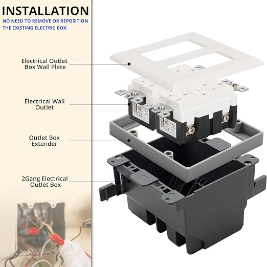 1/2” 2-Gang Receptacle Extender - Image 6