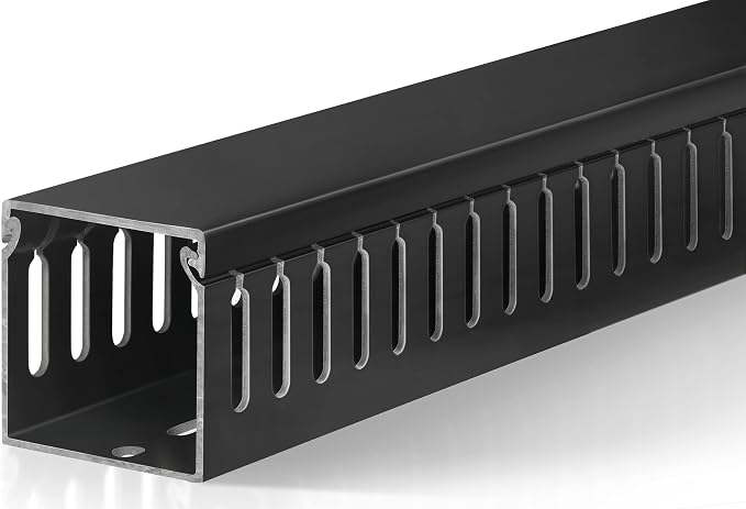 ZhiYo 2"H x 2"W Cable Raceway, 6ft Under Desk Wire Management Channel Black | by ZhiYo