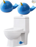 Blue Whale Toilet Floor Bolt Covers, Ceramic Whale Toilet Bolt Caps, Cute by WANSHUNLMI