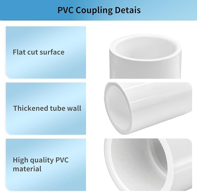 LESSO 1/2" PVC Coupling, 10 Pack | SOC x SOC - Image 4
