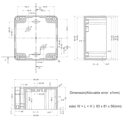 Junction Box IP65 Waterproof Project Box Dustproof ABS Plastic Electrical Boxes - Image 8