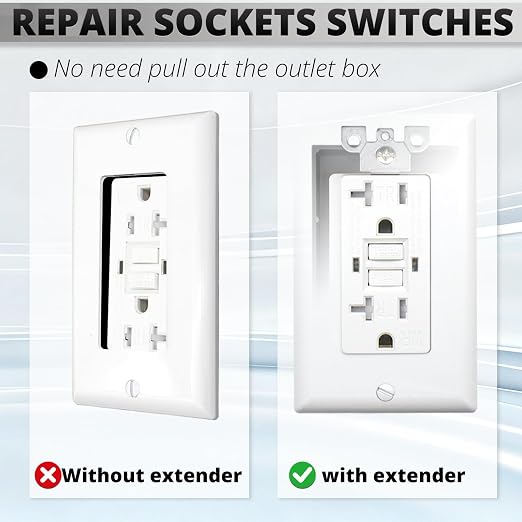 HXH Single Gang Receptacle Outlet Box Extender, 3/4 Inch, 10 Pack | - Image 4