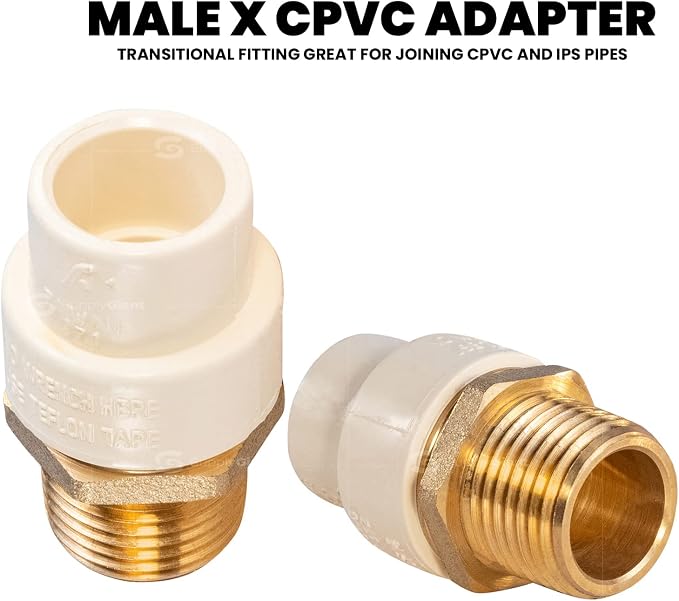 Supply Giant CSDQN300 Male x CPVC Adapter Transition Pipe Fitting Durable Over - Image 2