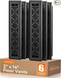 Floor Register 2x14, Heavy Duty Walkable Steel Floor Vents Easy Adjust Air Flow by HQZHQZ