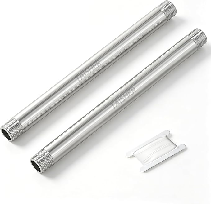 2pcs Thickened Nipple Cast Pipe 1/4" NPT Male by TAISHER