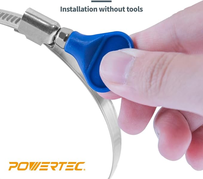 POWERTEC 70249 5 Inch Key Hose Clamp, Thumb Screw Key Adjustable Stainless - Image 4