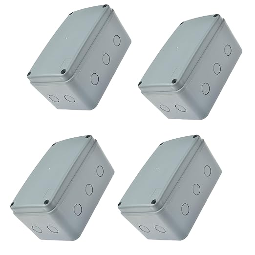 Nineleaf 4 PK ABS Plastic Dustproof Waterproof IP66 Junction Box Outdoor by NineLeaf