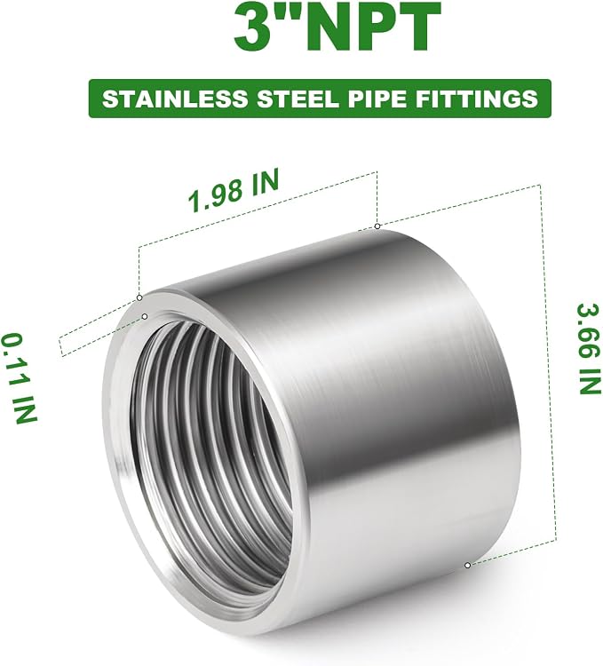 1PCS 304 Stainless Steel Cast Pipe Fitting - Image 2