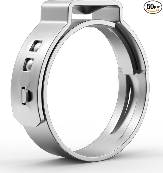 Bates- PEX Cinch Clamp Rings, 50 Pack, Stainless Steel, Pex Clamps, Pex Rings by BatesChoice